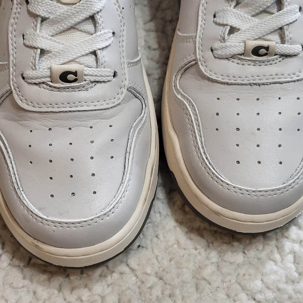 Coach C201 Leather Sneaker White low top Trainers men's size 7.5D - Picture 4 of 8